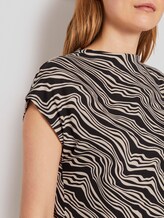 T-Shirt mit Stehkragen - Frauen - black wavy design T-Shirt mit Stehkragen - Frauen - black wavy design - 9 - TOM TAILOR
