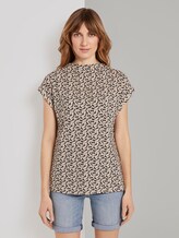 T-Shirt mit Stehkragen - Frauen - vanilla monkey small design T-Shirt mit Stehkragen - Frauen - vanilla monkey small design - 1 - TOM TAILOR