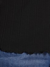 Geripptes T-Shirt mit Wellsaumkanten - Frauen - Deep Black Geripptes T-Shirt mit Wellsaumkanten - Frauen - Deep Black - 10 - TOM TAILOR