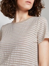Gestreiftes T-Shirt - Frauen - vanilla offwhite stripes Gestreiftes T-Shirt - Frauen - vanilla offwhite stripes - 9 - TOM TAILOR