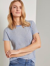Gestreiftes T-Shirt - Frauen - blue offwhite stripes Gestreiftes T-Shirt - Frauen - blue offwhite stripes - 5 - TOM TAILOR