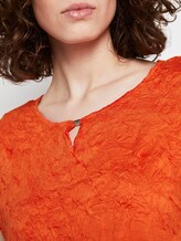Crincle-T-Shirt mit elastischem Bund - Frauen - strong flame orange Crincle-T-Shirt mit elastischem Bund - Frauen - strong flame orange - 9 - TOM TAILOR