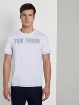 Modernes T-Shirt mit Logo-Print - Männer - White Modernes T-Shirt mit Logo-Print - Männer - White - 1 - TOM TAILOR