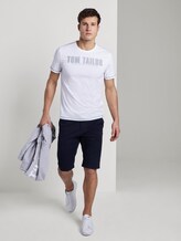 Modernes T-Shirt mit Logo-Print - Männer - White Modernes T-Shirt mit Logo-Print - Männer - White - 3 - TOM TAILOR