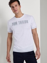 Modernes T-Shirt mit Logo-Print - Männer - White Modernes T-Shirt mit Logo-Print - Männer - White - 5 - TOM TAILOR