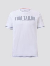 Modernes T-Shirt mit Logo-Print - Männer - White Modernes T-Shirt mit Logo-Print - Männer - White - 7 - TOM TAILOR
