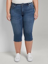 Slim Fit Capri Jeans - Frauen - Used Mid Stone Blue Denim Slim Fit Capri Jeans - Frauen - Used Mid Stone Blue Denim - 1 - My True Me