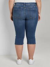 Slim Fit Capri Jeans - Frauen - Used Mid Stone Blue Denim Slim Fit Capri Jeans - Frauen - Used Mid Stone Blue Denim - 2 - My True Me