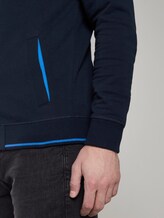 Sweat jacket with an embroidered logo - Men - Sky Captain Blue Sweat jacket with an embroidered logo - Men - Sky Captain Blue - 10 - TOM TAILOR