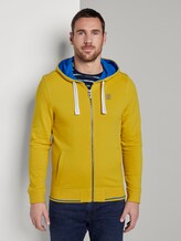 Sweatjacke mit Logo-Stickerei - Männer - Californian Yellow Sweatjacke mit Logo-Stickerei - Männer - Californian Yellow - 1 - TOM TAILOR