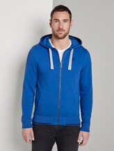 Sweatjacke mit Logo-Stickerei - Männer - victory blue Sweatjacke mit Logo-Stickerei - Männer - victory blue - 1 - TOM TAILOR