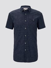 Finely striped short-sleeved shirt with a chest pocket - Men - blue small fading stripe Finely striped short-sleeved shirt with a chest pocket - Men - blue small fading stripe - 7 - TOM TAILOR Denim