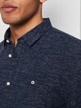 Finely striped short-sleeved shirt with a chest pocket - Men - blue small fading stripe Finely striped short-sleeved shirt with a chest pocket - Men - blue small fading stripe - 9 - TOM TAILOR Denim