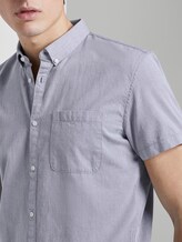 Strukturiertes Kurzarmhemd mit Brusttasche - Männer - Sky-Captain Blue Strukturiertes Kurzarmhemd mit Brusttasche - Männer - Sky-Captain Blue - 9 - TOM TAILOR Denim