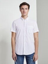 Strukturiertes Kurzarmhemd mit Brusttasche - Männer - Whisper-White Strukturiertes Kurzarmhemd mit Brusttasche - Männer - Whisper-White - 1 - TOM TAILOR Denim