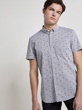 Textured short-sleeved shirt with a chest pocket - Men - navy pineapple print Textured short-sleeved shirt with a chest pocket - Men - navy pineapple print - 5 - TOM TAILOR Denim