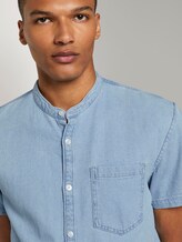 Kurzarm-Jeanshemd mit Mao-Kragen - Männer - Bleached Blue Denim Kurzarm-Jeanshemd mit Mao-Kragen - Männer - Bleached Blue Denim - 10 - TOM TAILOR Denim