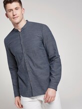 Gemustertes Hemd mit Turn-Ups und Mao-Kragen - Männer - navy country print Gemustertes Hemd mit Turn-Ups und Mao-Kragen - Männer - navy country print - 5 - TOM TAILOR Denim