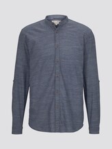 Gemustertes Hemd mit Turn-Ups und Mao-Kragen - Männer - navy country print Gemustertes Hemd mit Turn-Ups und Mao-Kragen - Männer - navy country print - 7 - TOM TAILOR Denim