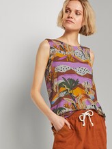 Ärmellose Bluse mit exotischem Print - Frauen - tropical print Ärmellose Bluse mit exotischem Print - Frauen - tropical print - 5 - TOM TAILOR Denim