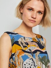 Top with a button tab on the back - Women - tropical safari print blue Top with a button tab on the back - Women - tropical safari print blue - 10 - TOM TAILOR Denim