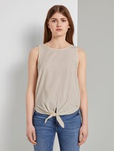 Top met knoopdetail - Vrouwen - soft creme beige Top met knoopdetail - Vrouwen - soft creme beige - 1 - TOM TAILOR Denim