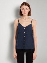 Top mit V-Ausschnitt - Frauen - Real Navy Blue Top mit V-Ausschnitt - Frauen - Real Navy Blue - 1 - TOM TAILOR Denim