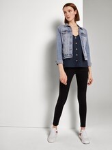 Top mit V-Ausschnitt - Frauen - Real Navy Blue Top mit V-Ausschnitt - Frauen - Real Navy Blue - 3 - TOM TAILOR Denim