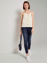Top mit V-Ausschnitt - Frauen - soft creme beige Top mit V-Ausschnitt - Frauen - soft creme beige - 3 - TOM TAILOR Denim