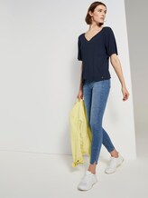 A-vorm viscose crêpe blouse - Vrouwen - Real Navy Blue A-vorm viscose crêpe blouse - Vrouwen - Real Navy Blue - 3 - TOM TAILOR Denim