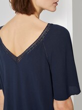 A-vorm viscose crêpe blouse - Vrouwen - Real Navy Blue A-vorm viscose crêpe blouse - Vrouwen - Real Navy Blue - 9 - TOM TAILOR Denim