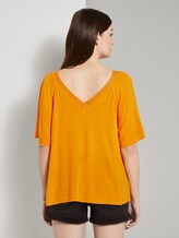 Bluse aus Viskose-Crêpe in A-Shape - Frauen - orange yellow Bluse aus Viskose-Crêpe in A-Shape - Frauen - orange yellow - 2 - TOM TAILOR Denim