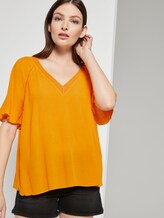 Bluse aus Viskose-Crêpe in A-Shape - Frauen - orange yellow Bluse aus Viskose-Crêpe in A-Shape - Frauen - orange yellow - 5 - TOM TAILOR Denim