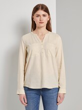 Tunika mit Turn-Ups - Frauen - soft creme beige Tunika mit Turn-Ups - Frauen - soft creme beige - 1 - TOM TAILOR Denim