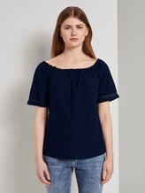 Carmenbluse - Frauen - Real Navy Blue Carmenbluse - Frauen - Real Navy Blue - 1 - TOM TAILOR Denim