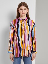 Gemusterte Oversized Bluse - Frauen - wavy multicolor stripes Gemusterte Oversized Bluse - Frauen - wavy multicolor stripes - 1 - TOM TAILOR Denim