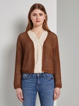 Cardigan with an open cut - Women - mango brown Cardigan with an open cut - Women - mango brown - 1 - TOM TAILOR Denim