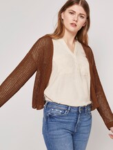 Cardigan with an open cut - Women - mango brown Cardigan with an open cut - Women - mango brown - 5 - TOM TAILOR Denim