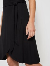 Jersey Midi Jurk in Wrap Look - Vrouwen - Deep Black Jersey Midi Jurk in Wrap Look - Vrouwen - Deep Black - 10 - TOM TAILOR