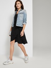 Jersey Midi Jurk in Wrap Look - Vrouwen - Deep Black Jersey Midi Jurk in Wrap Look - Vrouwen - Deep Black - 3 - TOM TAILOR