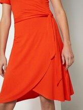 Jersey Midikleid in Wickeloptik - Frauen - strong flame orange Jersey Midikleid in Wickeloptik - Frauen - strong flame orange - 10 - TOM TAILOR