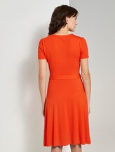 Jersey Midikleid in Wickeloptik - Frauen - strong flame orange Jersey Midikleid in Wickeloptik - Frauen - strong flame orange - 2 - TOM TAILOR