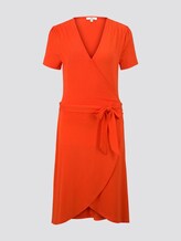 Jersey Midikleid in Wickeloptik - Frauen - strong flame orange Jersey Midikleid in Wickeloptik - Frauen - strong flame orange - 7 - TOM TAILOR