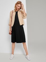 Jurk uit jersey met Weense naden - Vrouwen - Deep Black Jurk uit jersey met Weense naden - Vrouwen - Deep Black - 3 - TOM TAILOR