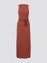 Gemustertes Neckholder-Maxikleid mit Bindegürtel - Frauen - red structure Gemustertes Neckholder-Maxikleid mit Bindegürtel - Frauen - red structure - 7 - TOM TAILOR