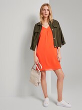 Ärmelloses Chiffon-Kleid mit Schulter-Detail - Frauen - strong flame orange Ärmelloses Chiffon-Kleid mit Schulter-Detail - Frauen - strong flame orange - 3 - TOM TAILOR