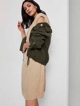 Linnen Blend Shirt Jurk - Vrouwen - cream toffee Linnen Blend Shirt Jurk - Vrouwen - cream toffee - 5 - TOM TAILOR