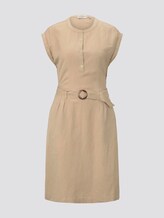 Linnen Blend Shirt Jurk - Vrouwen - cream toffee Linnen Blend Shirt Jurk - Vrouwen - cream toffee - 7 - TOM TAILOR
