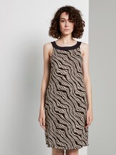 Ärmelloses Neckholder-Kleid mit Print - Frauen - black wavy design Ärmelloses Neckholder-Kleid mit Print - Frauen - black wavy design - 1 - TOM TAILOR