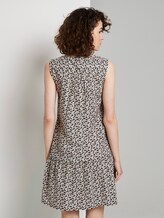 Ärmelloses Volantkleid mit Äffchenprint - Frauen - vanilla monkey small design Ärmelloses Volantkleid mit Äffchenprint - Frauen - vanilla monkey small design - 2 - TOM TAILOR